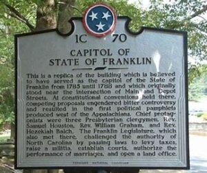 State of Franklin plaque